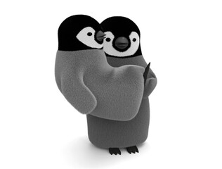 抱っこするペンギン