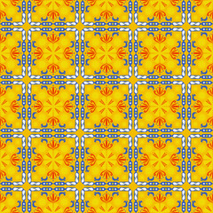 Seamless Background Retro Garden Nature Aboriginal Floral Damask Traditional Pattern Art