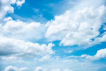 blue sky and white clouds.