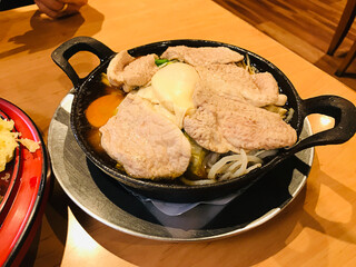Japanese style sukiyaki pork in Thailand.