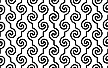 Fototapeta premium Abstract geometric pattern. A seamless vector background. White and black ornament. Graphic modern pattern. Simple lattice graphic design