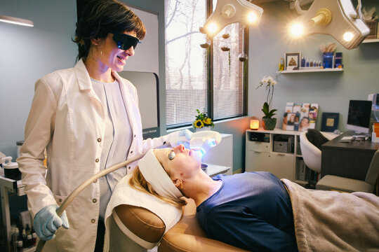 Woman having IPL Therapy 