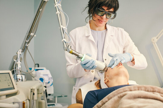 Woman having IPL Therapy  