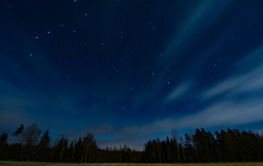 night sky and clouds