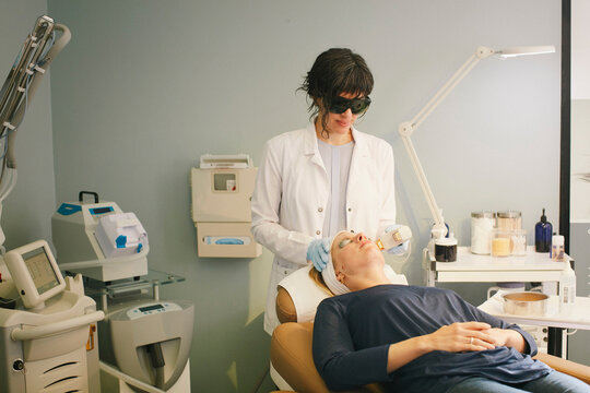 Woman having IPL Therapy 