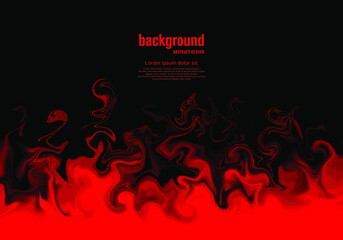 Black background with red abstract fire pattern