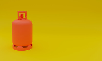 Obraz premium 3d illustration, butane cylinder, copy space 3d rendering