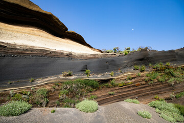 abstract lava formations in El Teide national park  Tenerife Canary islands