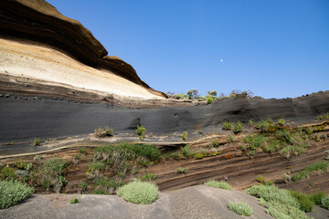 abstract lava formations in El Teide national park  Tenerife Canary islands