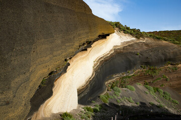 abstract lava formations in El Teide national park  Tenerife Canary islands