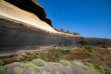 abstract lava formations in El Teide national park  Tenerife Canary islands