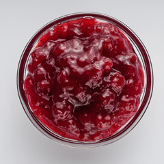 dried cranberry on a white acrylic background