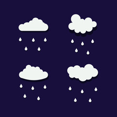 set of clouds icons