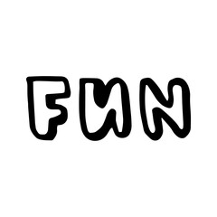 Doodle text fun. Vector illustration