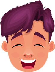 Little kid face expression clipart design illustration