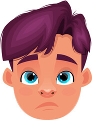 Little kid face expression clipart design illustration