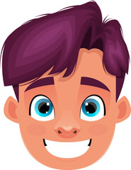 Little kid face expression clipart design illustration