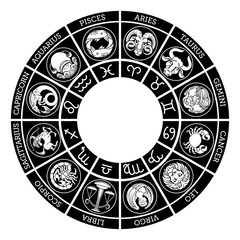 Star signs astrology horoscope zodiac symbols set