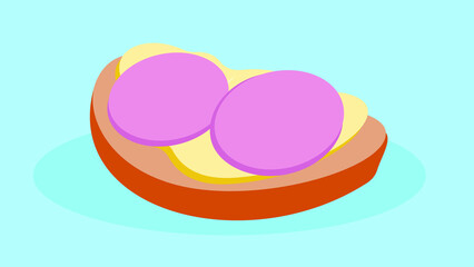 sandwich with cheese and sausage