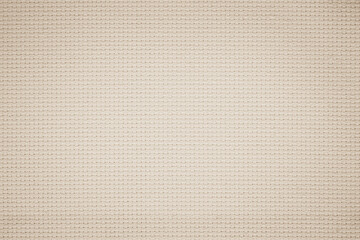 Jute hessian sackcloth burlap canvas woven texture background pattern in light beige cream brown color blank. Natural weaving fiber linen and cotton cloth decoration.