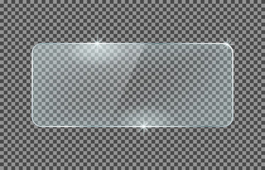 Glass plate isolated on a transparent background