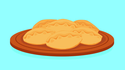 yeast pies on a plate