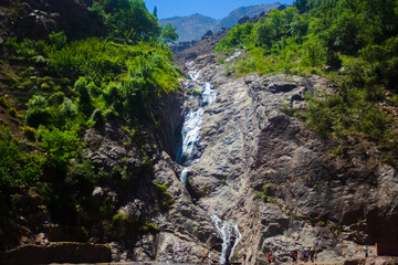 Fototapeta na wymiar Small waterfall in Imlil Morocco