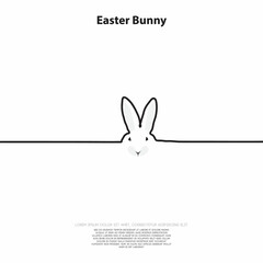 Easter bunny card and poster for your illustration