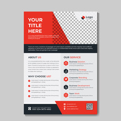 Red Modern Creative Stylish Business Flyer Design Template