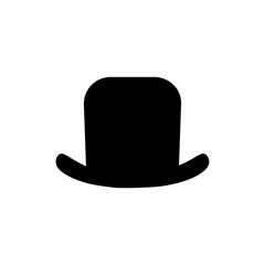 Top hat Icon. Gentleman hat icon isolated on white background