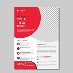 Corporate Business Flyer Design Template Red Color