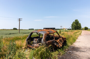 Landscapes of Ukraine after the invasion of Russian invaders