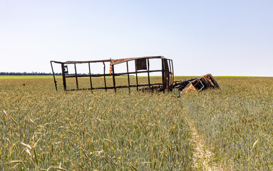 Fototapeta premium Landscapes of Ukraine after the invasion of Russian invaders