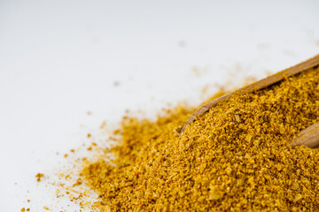 svanetian salt on a white acrylic background