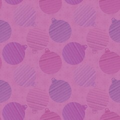 Christmas tree balls seamless pattern for wrapping paper and clothes print and notebooks and kids