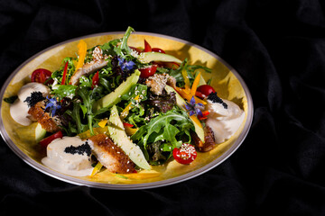 Salad with eel