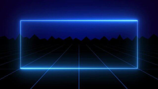 Arcade videogame classic abstract vintage and retro neon background 4k