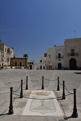The town square of Specchia, a medieval village in the Puglia region of Italy.