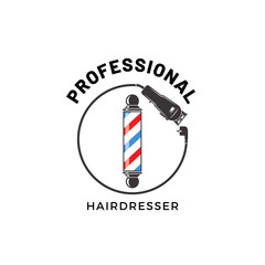  Simple Circle Minimalist Barbershop Logo.