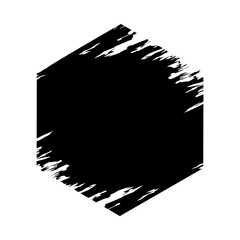 Black solid icon for Hexagonal splash