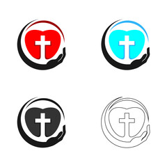 Obraz premium church Care logo vector