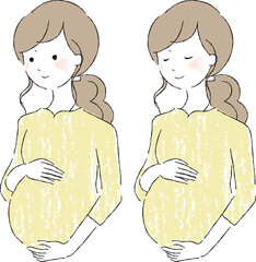 お腹の大きな妊婦さん