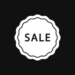 Sale badge icon on grey background