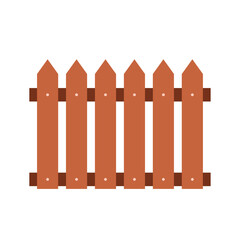 Wooden fence. Fence. Hedge Vector illustration. Wooden fence on white background.
