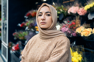 Expressive Muslim Woman Portrait