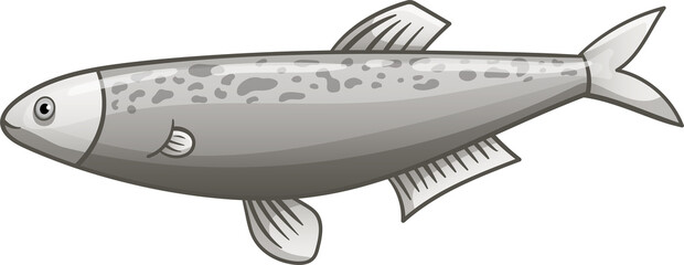 Fish drawing clipart design illustration