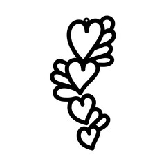 Black line icon for Hoop earring