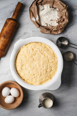 Raised yeast dough dough