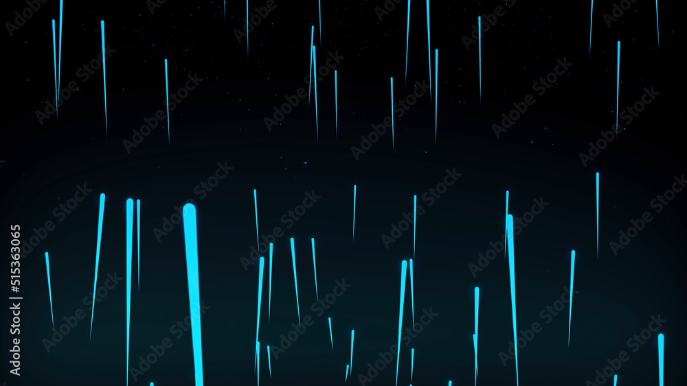 Wall mural flight through the stars. looped animation. beautiful endless stars with twinkling flares. animation