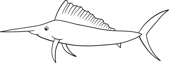 Fish drawing clipart design illustration